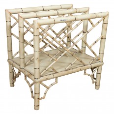 Chinoiserie painted bamboo magazine rack